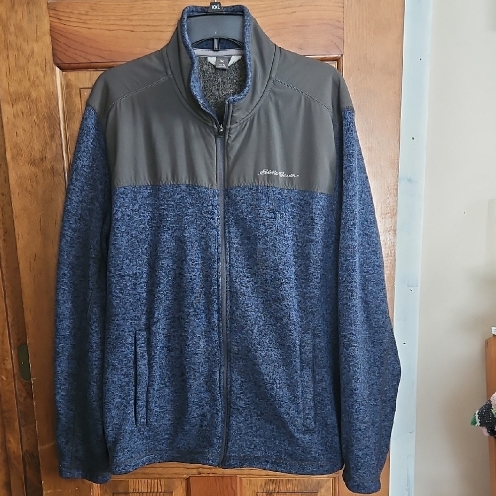 Eddie Bauer Men's Blue and Gray Lightweight Jacket